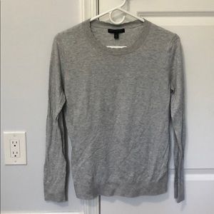 Grey Sweater with scalloped neckline